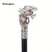 White Luxury Dragon Head Cane Fashion Stage Cane Decorative Stick Decorative Cane Cosplay And Parties, For Cosplay & Party_desvips.com