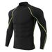 Men's Quick-Dry Compression Shirt, High Elasticity Breathable Long Sleeve Workout Top For Running & Gym,_desvips.com
