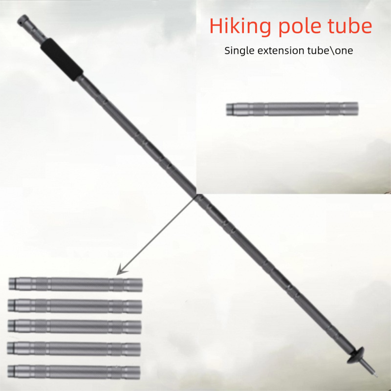 Trekking Poles Folding Multifunctional Outdoor Hiking Camping Self-defense Ultra-light Tactical Set Walking Stick_desvips.com