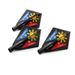 3 sets of AK4TERO series diamond-shaped dart wings and dart blades printed pattern dart accessories_desvips.com