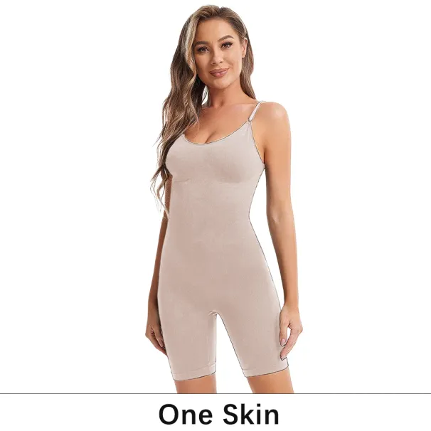 POKARLA Seamless Bodysuit Compression Open Crotch Shapewear Women Push Up Corset Slimming Butt Lifter Full Body Shaper_desvips.com