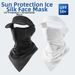 Men's Ice Silk Sunscreen Face Mask Breathable Summer Cycling Hat With Ear Hooks Magic Triangle Headband For Fishing Wardrobe Face Cover_desvips.com