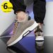 Sneakers Men Height Increase Insoles 6cm Elevator Shoes Chunky Taller Heel Lift Plus Size 37-46_desvips.com