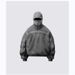 2025 American Style Trendy Brand Single Long Eye-Exposing Hat Design Hooded Cardigan Sweatshirt Full Face Zipper_desvips.com
