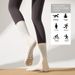 Women's Autumn Winter Mid-Calf Toe Yoga Socks - Non-Slip Combed Cotton Solid Color Compression Toe Socks For Pilates_desvips.com