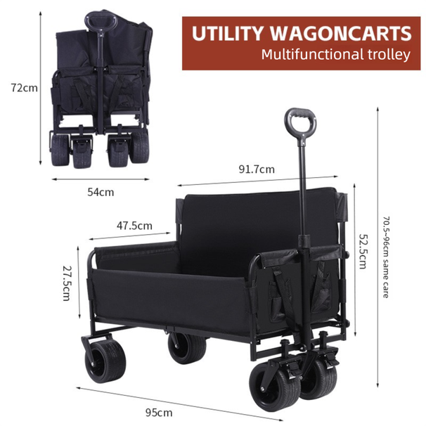 Camping Seat Multi-Use Shopping Camp Foldable Picnic Outdoor Fishing Cart_desvips.com