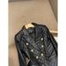 Women's Clothing Black short shoulder pads small casual suit leather jacket suit jacket female pu leather jacket female jacket _desvips.com