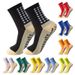 Mid Calf Soccer Socks Thickened Terry Cloth Sole Sweat Absorption Shock Absorption Anti Slip Grips Professional Competition Sports Socks_desvips.com