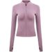 Nylon Quick-Dry Clothing Stand Collar Sports Running Jacket Long Sleeve Breathable Training Yoga Top_desvips.com