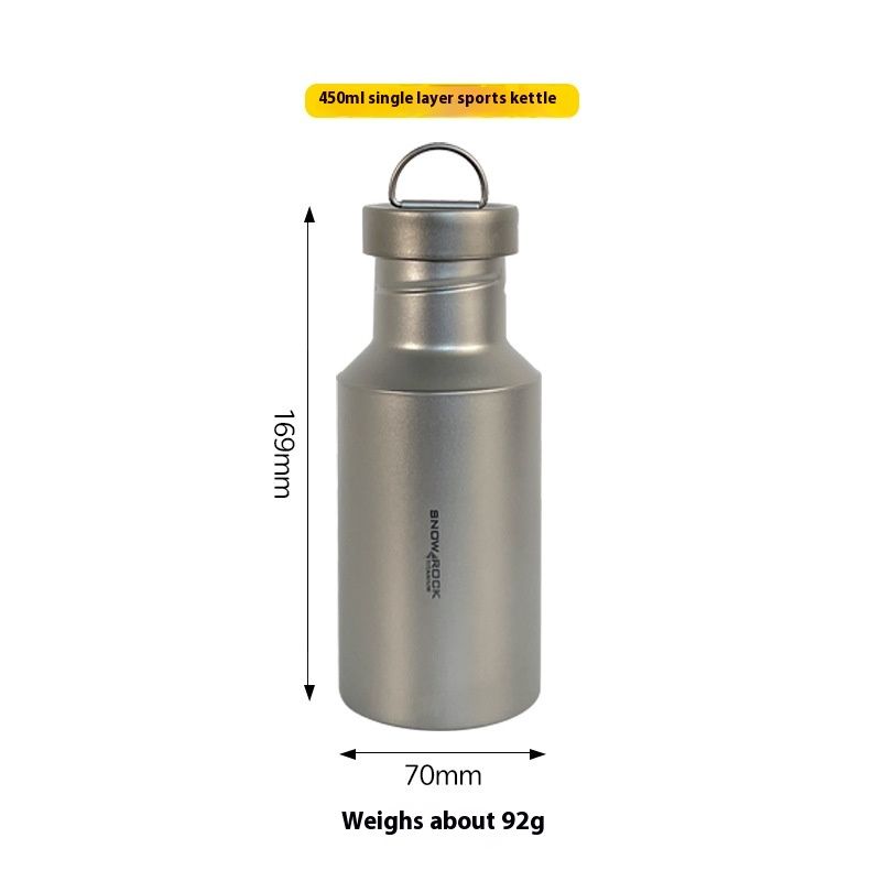 Pure Sandblasted Single Layer Large Capacity Titanium Alloy Cycling Bottle Outdoor Sports Camping Hiking Water Cup_desvips.com