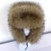 New Winter Model Unisex Thick Plush Faux Fox Fur Lei Feng Hat, Outdoor Ski Ear Protection Hat_desvips.com