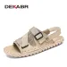 DEKABR Men's Tide Summer New Mesh Outdoor Leisure Hollow Sandals Beach Handmade Quality Fashion Men Shoes 90Fb_desvips.com