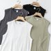 230g Pure Cotton Knitted Sleeveless T-shirt, Summer American-style Heavy-duty Vest, Solid Color Loose Basketball Sports_desvips.com