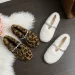 Fashion Leopard Fur Ballet Apartment Water Dia Buckle With Mary Jane Shoes Womens Winter Warm Plush Shallow Load 241122_desvips.com