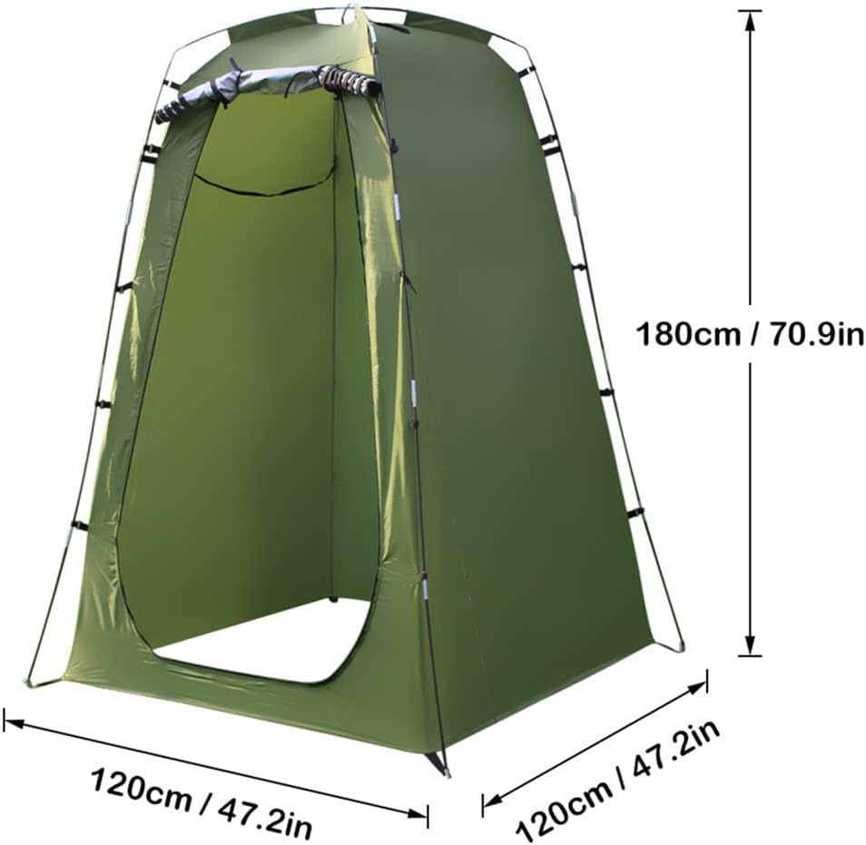 Portable Camping Toilet Tent Outdoor Shower Changing Room With Privacy Screen Waterproof Instant Setup For Beach Fishing Includes Carry Case Stakes_desvips.com