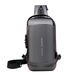 Fashionable Combination Lock Chest Bag - Theft Film Waterproof USB Charging Port Multi-Functional Sports Shoulder Crossbody_desvips.com