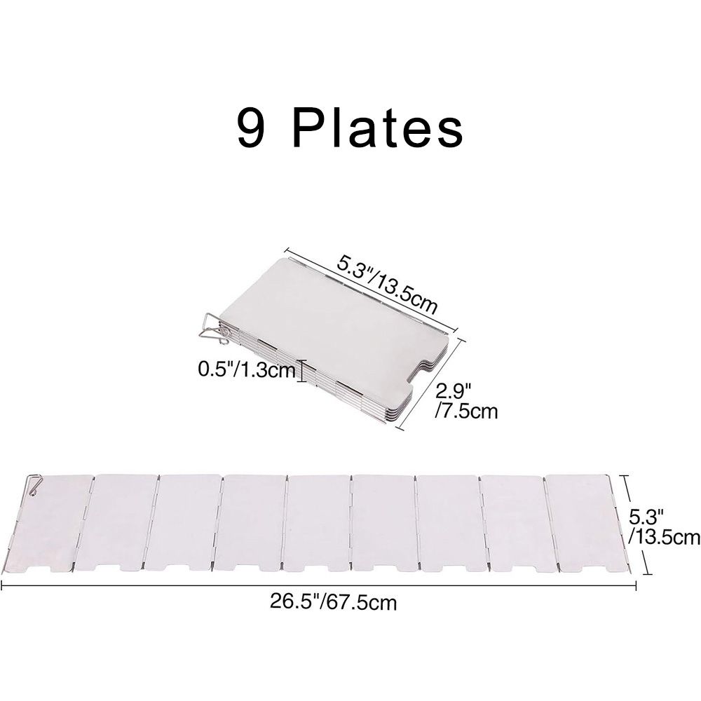 8/9/10/12/14/16 Plates Folding Camping Stove Windshield Gas Stove Wind Shield Lightweight Outdoor Picnic Cooker Wind Screen_desvips.com
