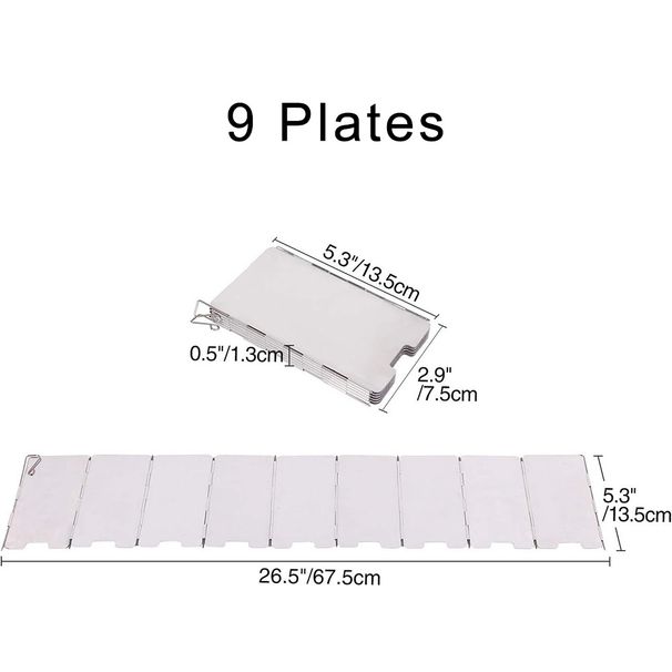 8/9/10/12/14/16 Plates Folding Camping Stove Windshield Gas Stove Wind Shield Lightweight Outdoor Picnic Cooker Wind Screen_desvips.com