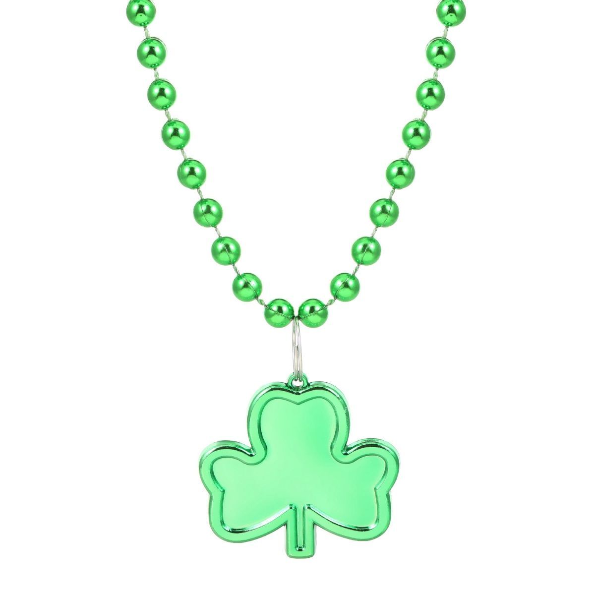 New Irish St. Patrick's Day Green Clover Necklace Pendant_desvips.com