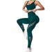 Seamless Beautiful Back Bra Hollow Out Hip Lift Pants Sports Fitness Yoga Suit Set_desvips.com