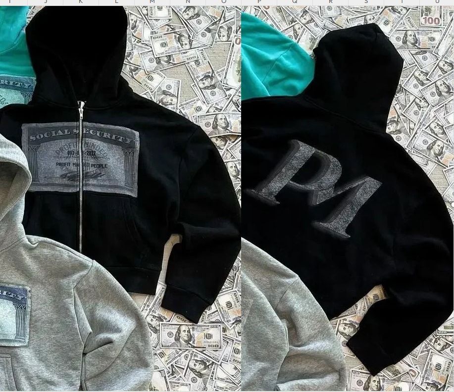 0716 American Style New PI Cool Top Zipper Cardigan Jacket Sweatshirt Sportswear Casual Loose Long Sleeve_desvips.com