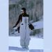 Zero Flame Snowboard Women's Loose Fit 2024 New Style Bib Pants Men's Professional Waterproof Warm_desvips.com