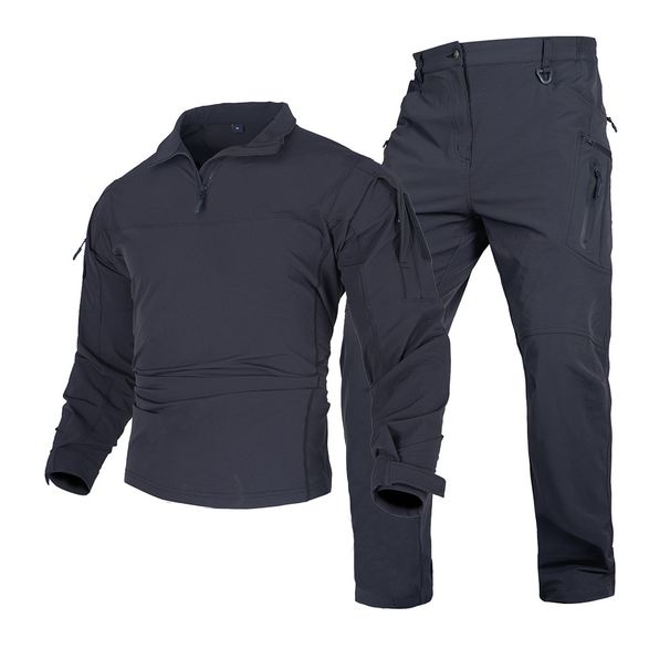 Mountaineering Elastic Combat Set Long Sleeve Frog Suit Outdoor Breathable Urban Duty Camouflage Tactical Clothing_desvips.com