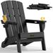 Folding Adirondack Chair Made Of HDPE Plastic, Featuring 2 Cup Holders, Designed As An All-weather Fire Pit Chair For Outdoor Use On Patios And Garden_desvips.com