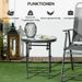 Beistelltisch Klappbar, Klapptisch Aus Glas Mit Marmoroptik, Kleiner Campingtisch, Runder Sofatisch Balkontisch Für Balkon Terrasse Wohnzimmer Büro_desvips.com