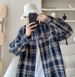 Plaid Shirt Men's Spring And Autumn Casual Loose Long-sleeved Tops Teenager American Trendy Retro Loose Jacket_desvips.com