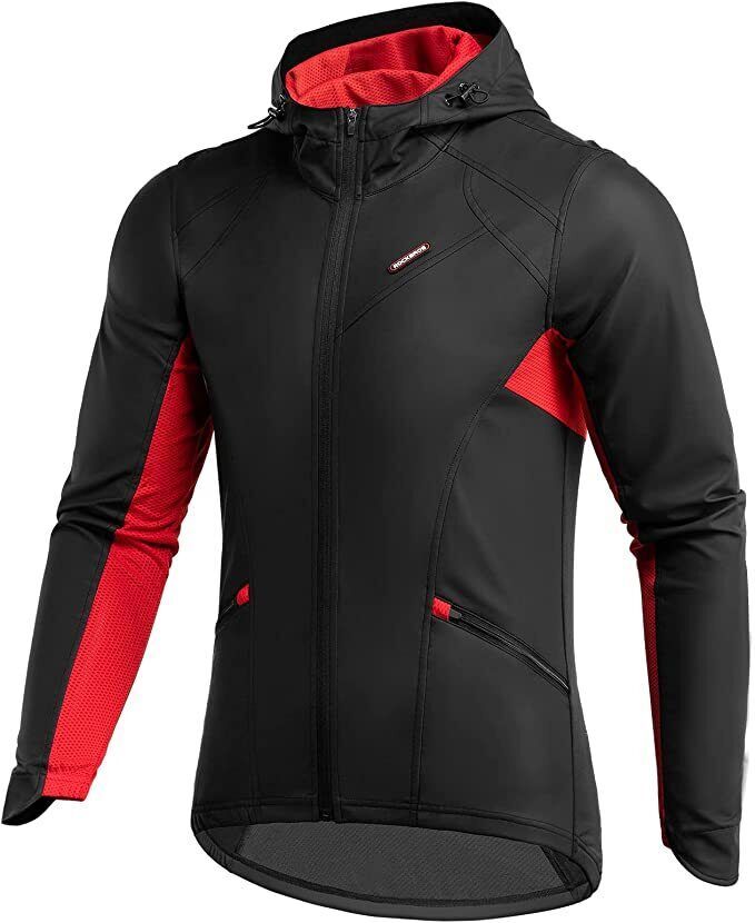 ROCKBROS Winter Sports Jacket, Windproof and Warm, for Cycling and Running, European Size_desvips.com