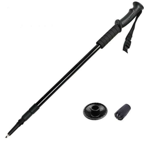 Outdoor Shock Absorption Three-Section Telescopic Hiking Lightweight Non-Slip Stainless Steel Climbing Self-Defense_desvips.com