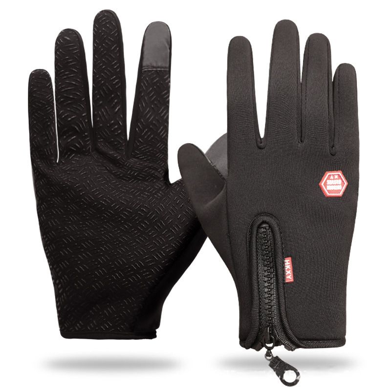 cycling and skiing gloves, winter men's touchscreen waterproof fi electric bike gloves, women's outdoor zipper sports w gloves_desvips.com