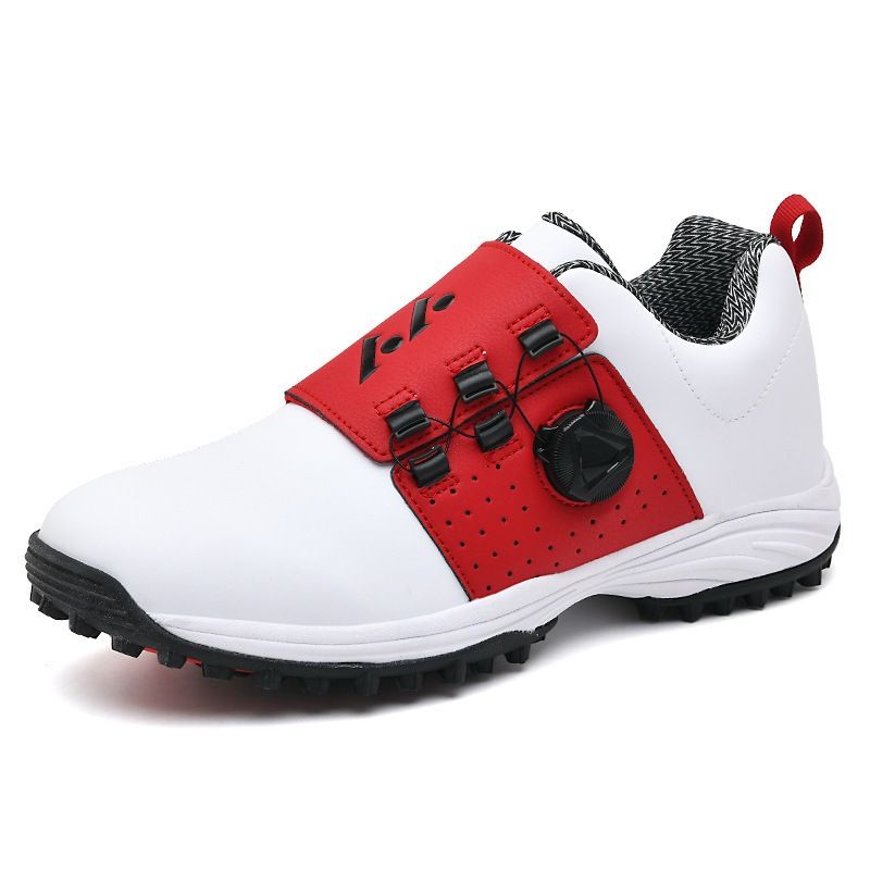Men's Golf Fashionable Wide Sole Casual Sports For Men Automatic Knob Laces Spikeless Vacation Walking Shoes_desvips.com