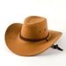 American Retro Western Cowboy For Men And Women, Sun-shading Jazz Hat, Chicken Skin Velvet Sun Protection Wide-brimmed_desvips.com