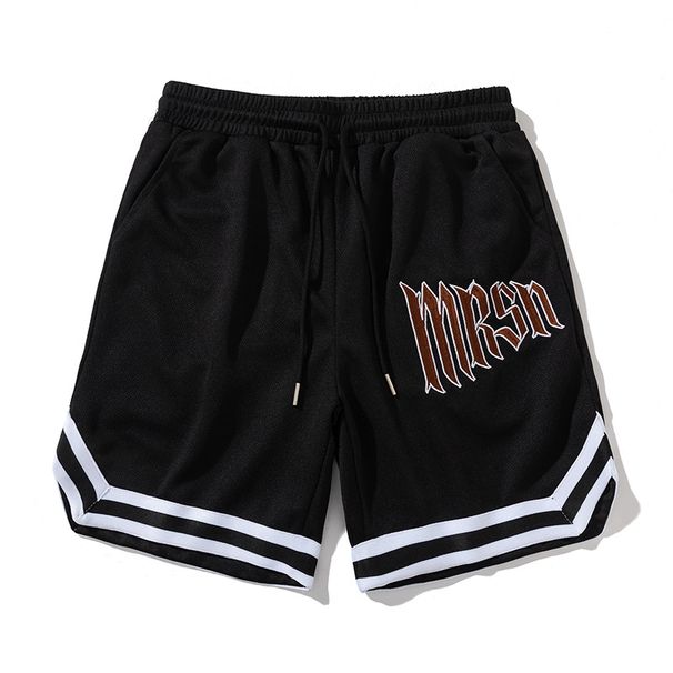Basketball Short Summer Fashion Sports Shorts For Outer Wear High Street Hip Hop Letter Embroidery Wide Leg Sports Pants Shorts_desvips.com
