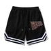 Basketball Short Summer Fashion Sports Shorts For Outer Wear High Street Hip Hop Letter Embroidery Wide Leg Sports Pants Shorts_desvips.com