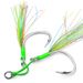 Sea Boat Slow Jigging Iron Plate Double Bright Wire Lure Bait With Hair Hook Fishing Gear Accessories 2 Pairs/Pack_desvips.com