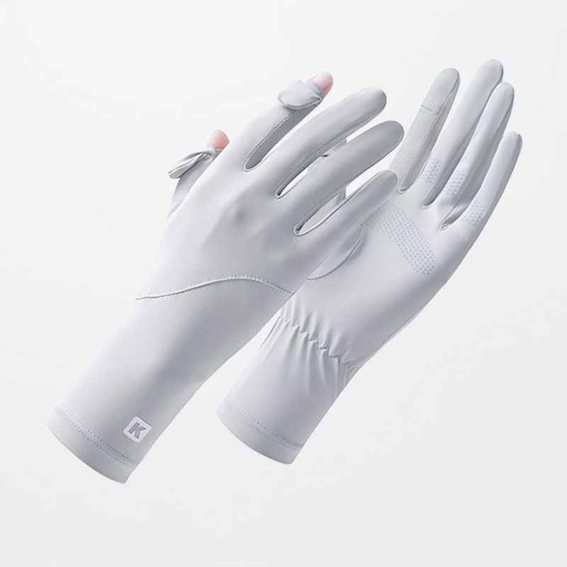 Running Arm Warmers Women's Long Sun Protection Gloves Ice Silk Breathable Non-Slip Touchscreen Compatible Outdoor Driving UV Protection Summer_desvips.com
