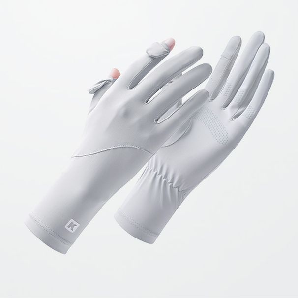 Running Arm Warmers Women's Long Sun Protection Gloves Ice Silk Breathable Non-Slip Touchscreen Compatible Outdoor Driving UV Protection Summer_desvips.com