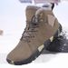 Men's Wide Fit Snow Boots Winter Thermal Insulated Waterproof Slip-Resistant High-Top Outdoor Shoes With Faux Fur Lining_desvips.com