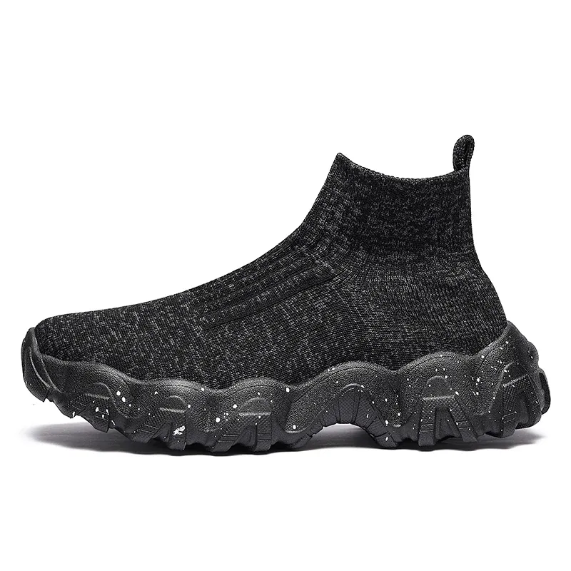 Men New Comfortable High-top Walking Shoes Women Lightweight Fashion Casual Sneakers Breathable Slip On Mens Loafers_desvips.com