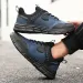Mens Outdoor Comfortable Versatile Hiking Shoe Black Dirt Resistant Fashionable Minimalist Non Slip Jogging Walking_desvips.com