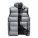 Men's Thermal Puffer Vest, Heavyweight Quilted Jacket For Autumn Winter, Warm Fleece Lined Sleeveless Coat For Outdoor Casual & Sports_desvips.com