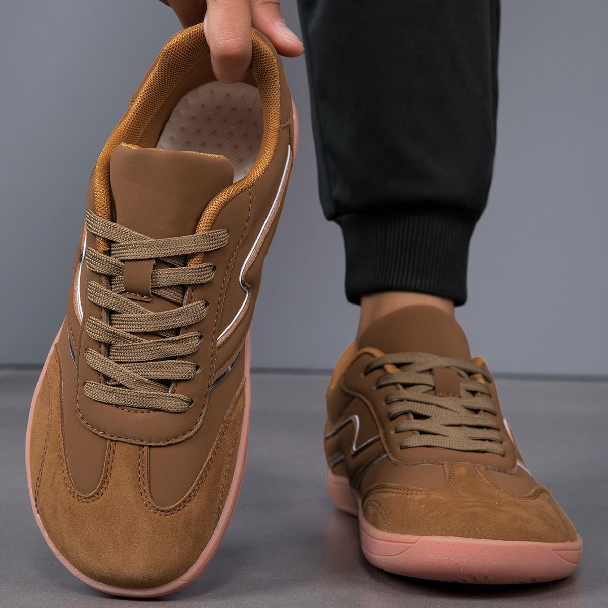 2025 Men's Wide Ball Extra Light Toe Box Nose Feet Minimalist Barefoot Leather Shoes Sneakers Footwear For Men Woman_desvips.com