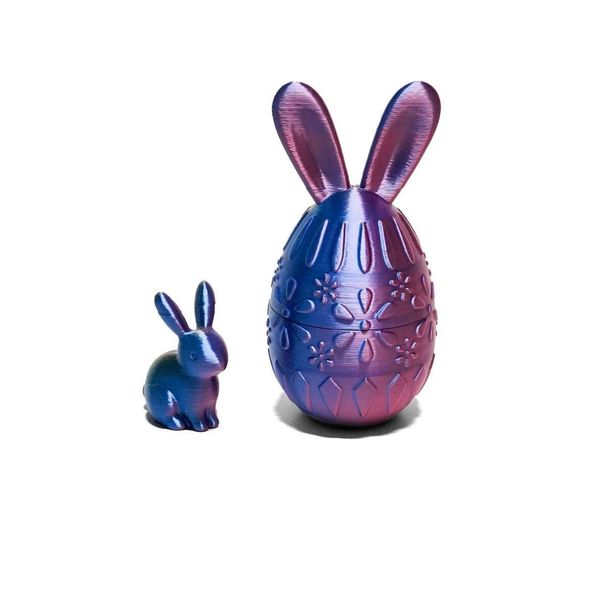 3D Printed Toy Easter Egg Bunny Model Decoration For Photography, Stall Display, Desktop, Internet Celebrity, Office_desvips.com