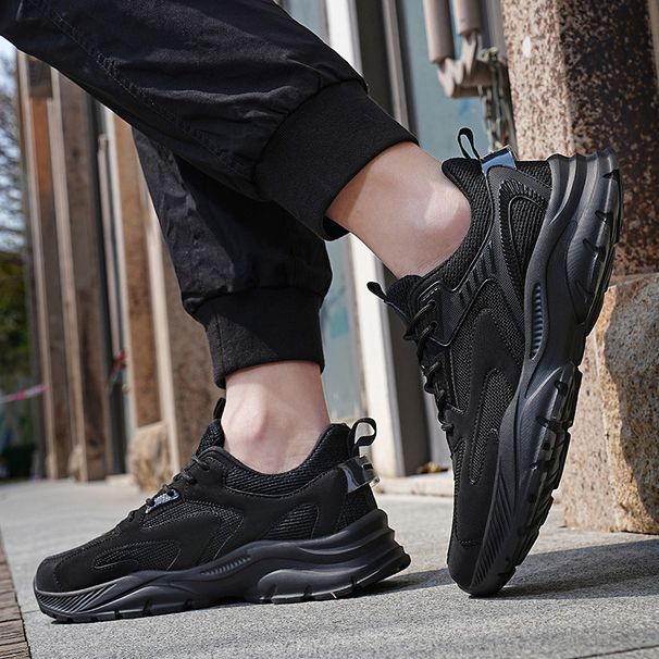 Men's shoes mesh top breathable Dad sports casual shoes_desvips.com