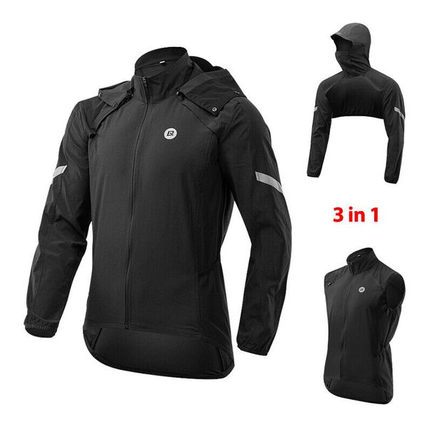ROCKBROS 3 IN 1 Cycling Jacket Detachable Jacket Vest Ladies/Men Cycling M-4XL_desvips.com