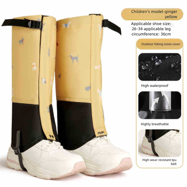 Snowproof Leg Covers For Children, Kids Shoe Outdoor Waterproof Wind And Sand Winter Covers, Northeast Cold-proof Snow_desvips.com