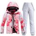 001 New Suit Set For Women Winter Outdoor Windproof Water-Resistant Warm Thickened Snowboard Snow Ski Jacket And Pants_desvips.com
